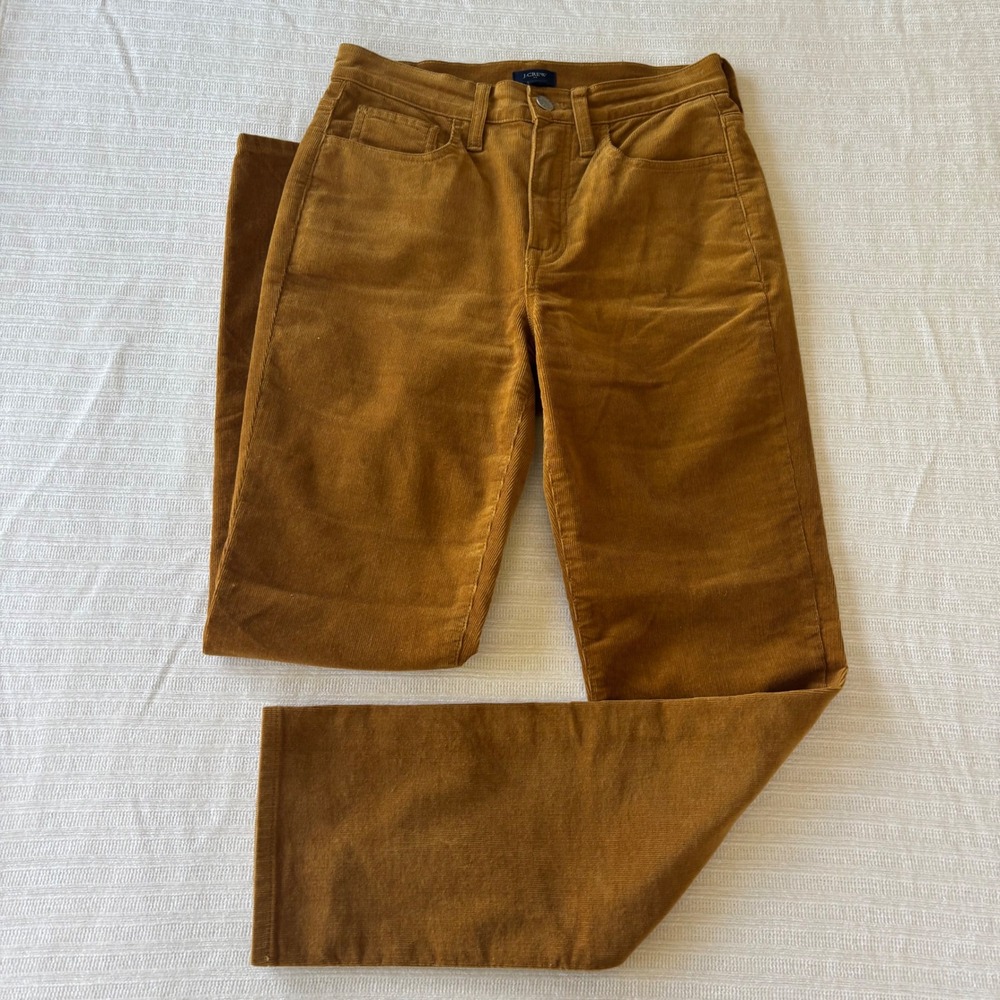 J.Crew Re-Imagined Straight Leg Corduroy Pants Mustard Gold BT006 Womens 24